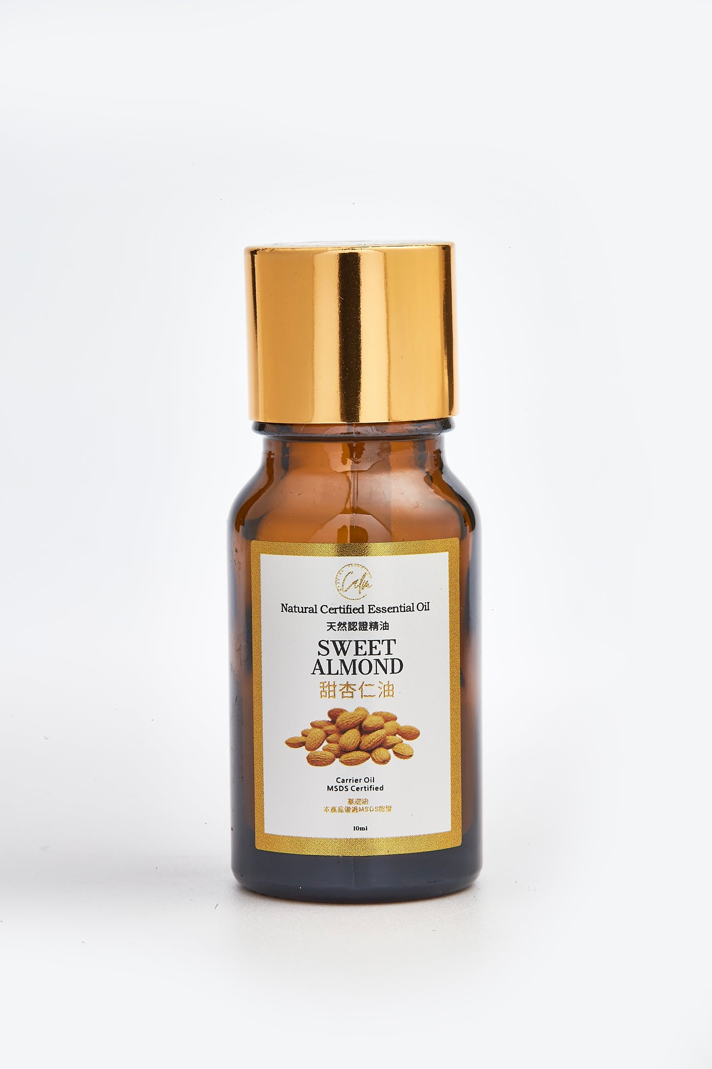 Calm Candles Essential - Sweet Almond IFRA Certified Organic, Undiluted, Natural Essential Oil - Uplifting, Pure & Invigorating Carrier 10ml