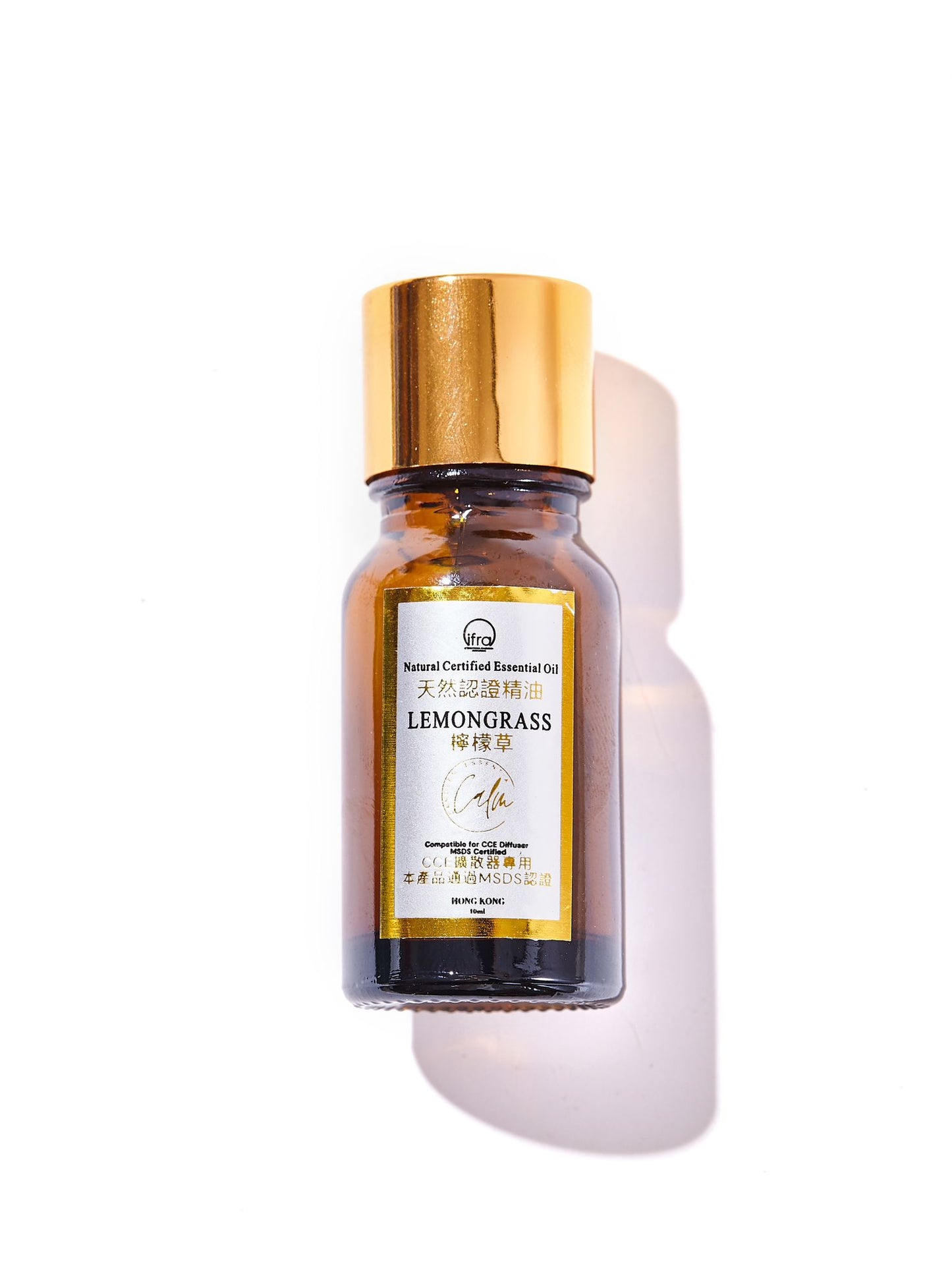 Calm Candles Essential - Lemongrass IFRA Certified Organic, Undiluted, Natural Essential Oil - Uplifting, Pure & Invigorating Aromatherapy - Revitalize Your Senses - Certified Quality for Holistic Wellness & Respiratory Support - 10ml