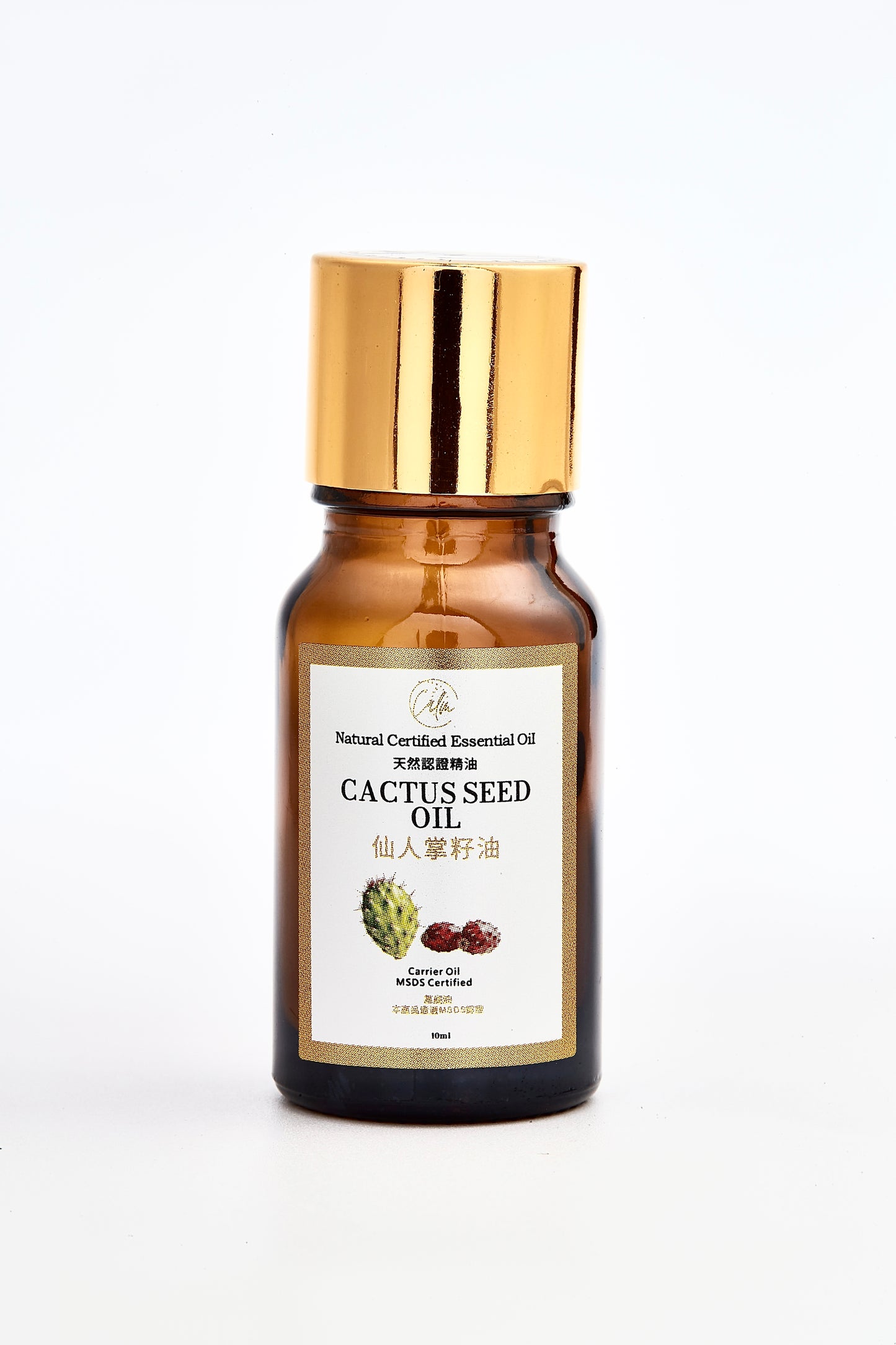Calm Candles Essential - Certified Organic Cactus  Oil, Undiluted & Natural - Nourishing, Moisturizing & Healing Aromatherapy - Enhances Skin Health & Overall Well-Being - 10ml