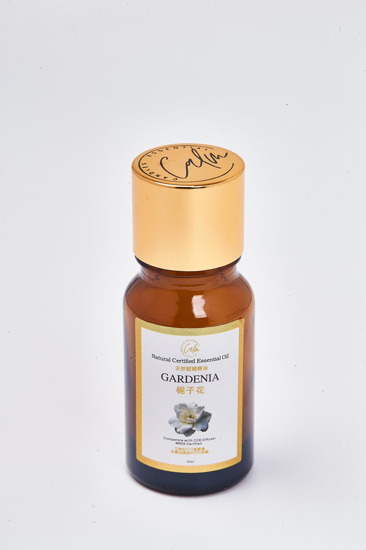 Calm Candles Essential - Gardenia Essential Oil 10ml – Pure Floral Aromatherapy for Anxiety Relief, Sleep & Mood Boost | Diffuser-Ready