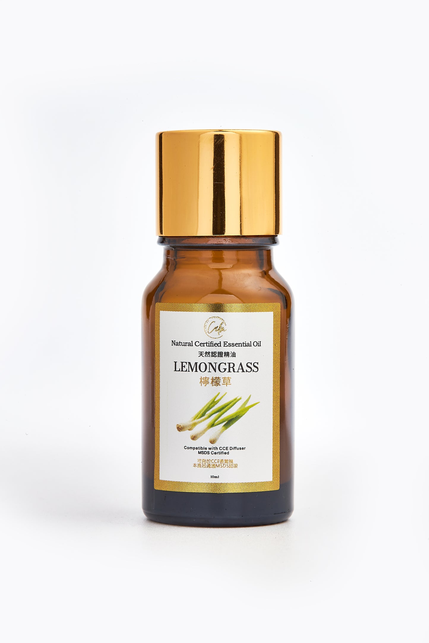 Calm Candles Essential - Lemongrass IFRA Certified Organic, Undiluted, Natural Essential Oil - Uplifting, Pure & Invigorating Aromatherapy - Revitalize Your Senses - Certified Quality for Holistic Wellness & Respiratory Support - 10ml