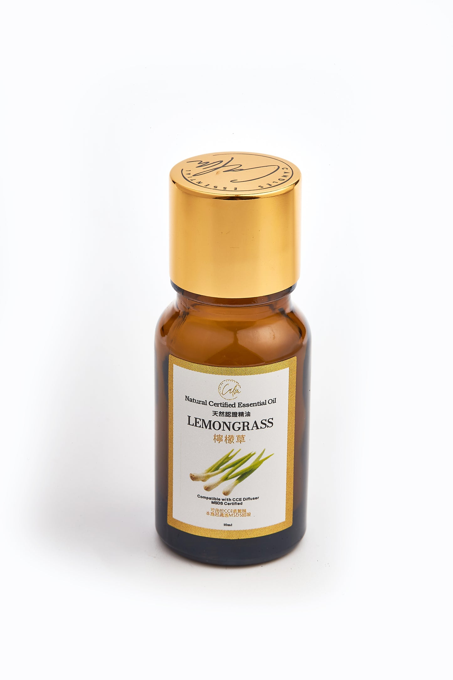 Calm Candles Essential - Lemongrass IFRA Certified Organic, Undiluted, Natural Essential Oil - Uplifting, Pure & Invigorating Aromatherapy - Revitalize Your Senses - Certified Quality for Holistic Wellness & Respiratory Support - 10ml