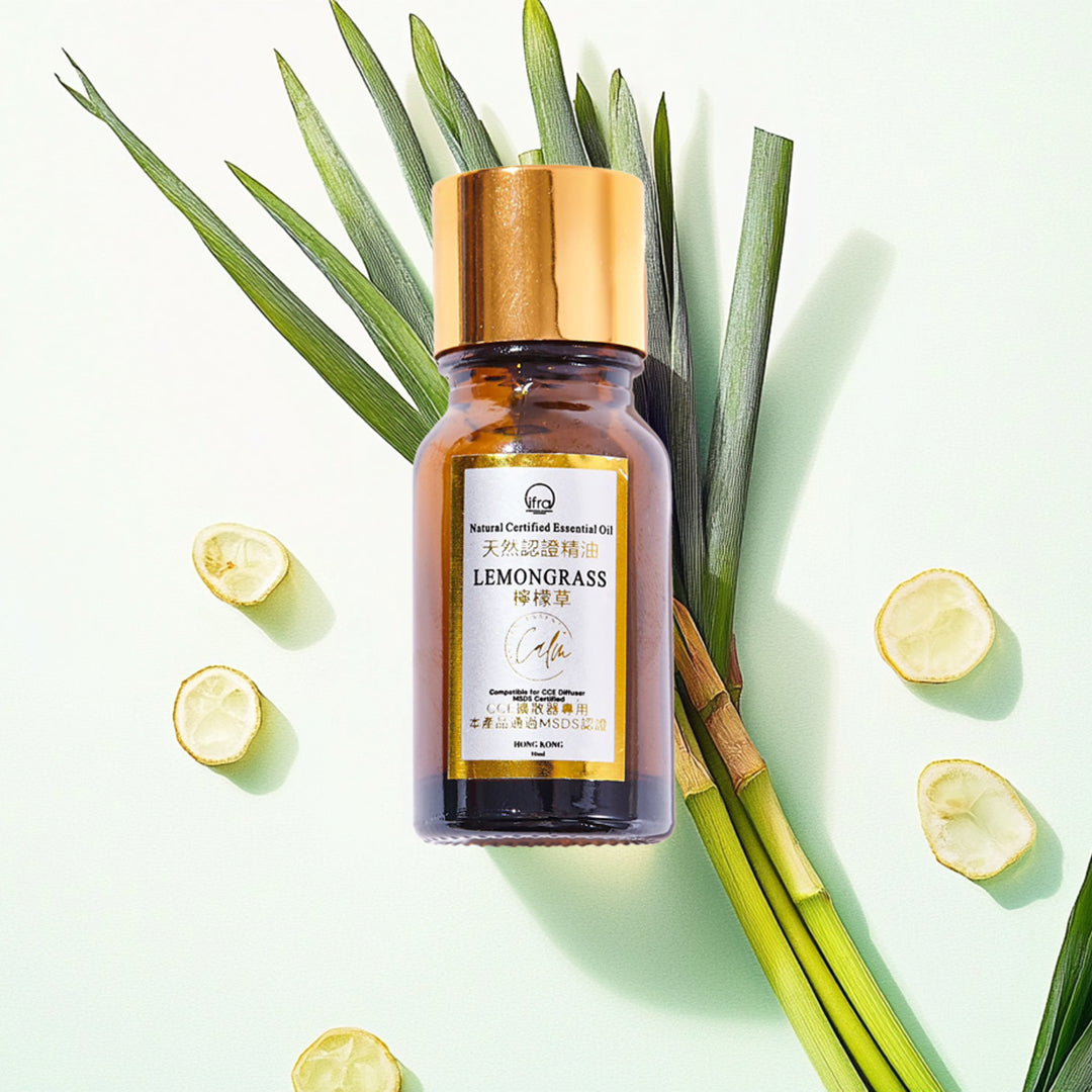 Calm Candles Essential - Lemongrass IFRA Certified Organic, Undiluted, Natural Essential Oil - Uplifting, Pure & Invigorating Aromatherapy - Revitalize Your Senses - Certified Quality for Holistic Wellness & Respiratory Support - 10ml
