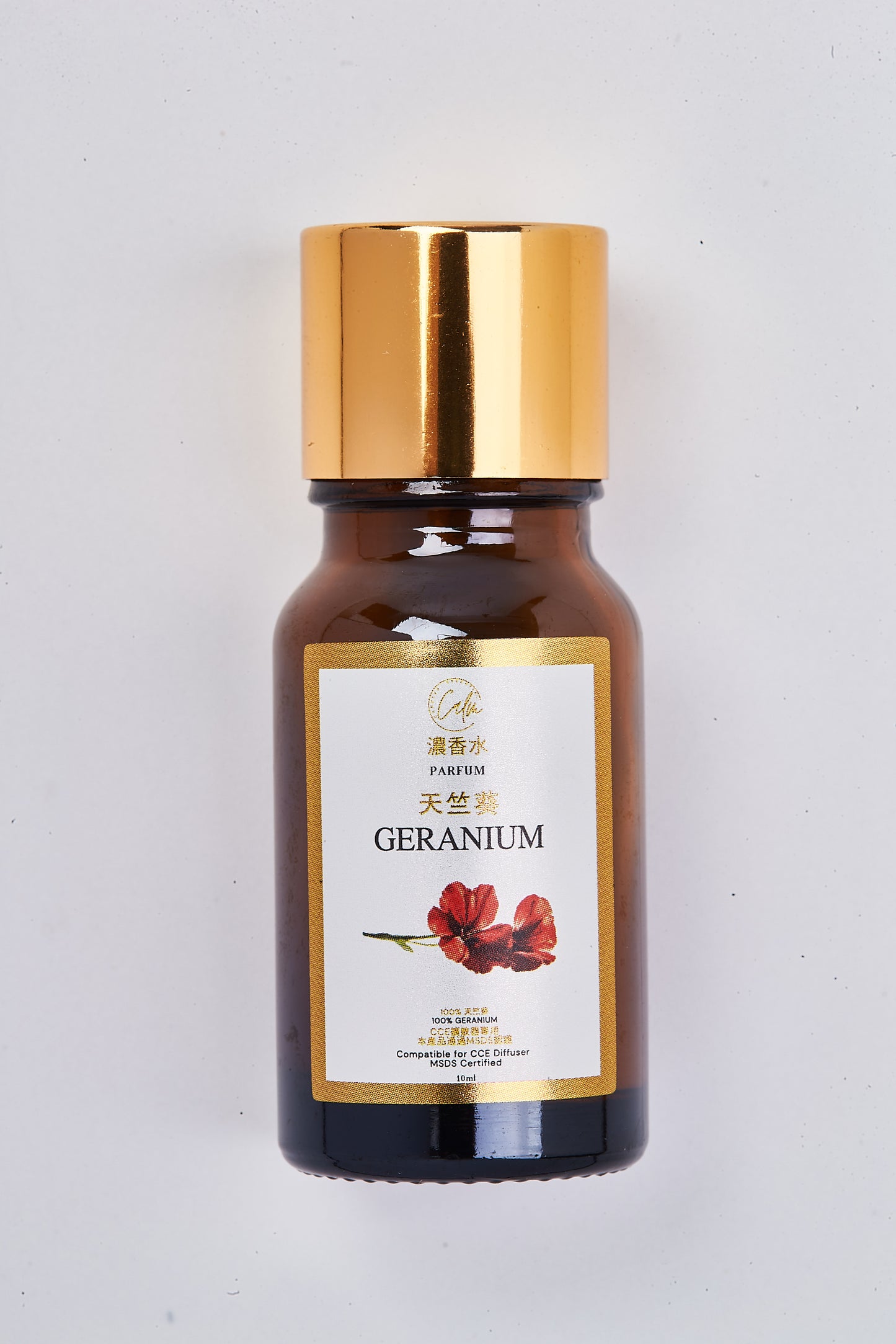 Calm Candles Essential 10ml Geranium Parfum Fragrance Oil – Organic Floral Aromatherapy Blend with Rose, Citrus & Herbal Notes