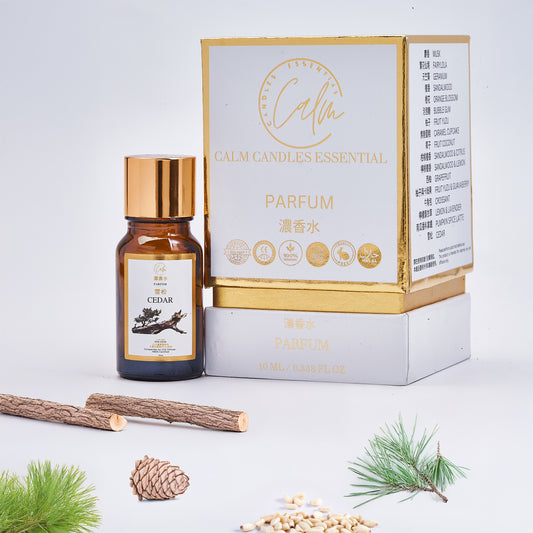 Calm Candles Essential 10ml Cedar Parfum Fragrance Oil – Organic Woody Aromatherapy Blend with Warm Spice & Earthy Notes