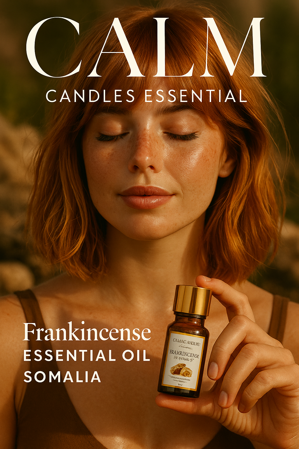 Calm Candles Essential - Organic Certified Frankincense Essential Oil - 100% Pure Natural for Diffuser, Aromatherapy, Hair Care, Skin Care, Sleep. (10mL) First Grade-A