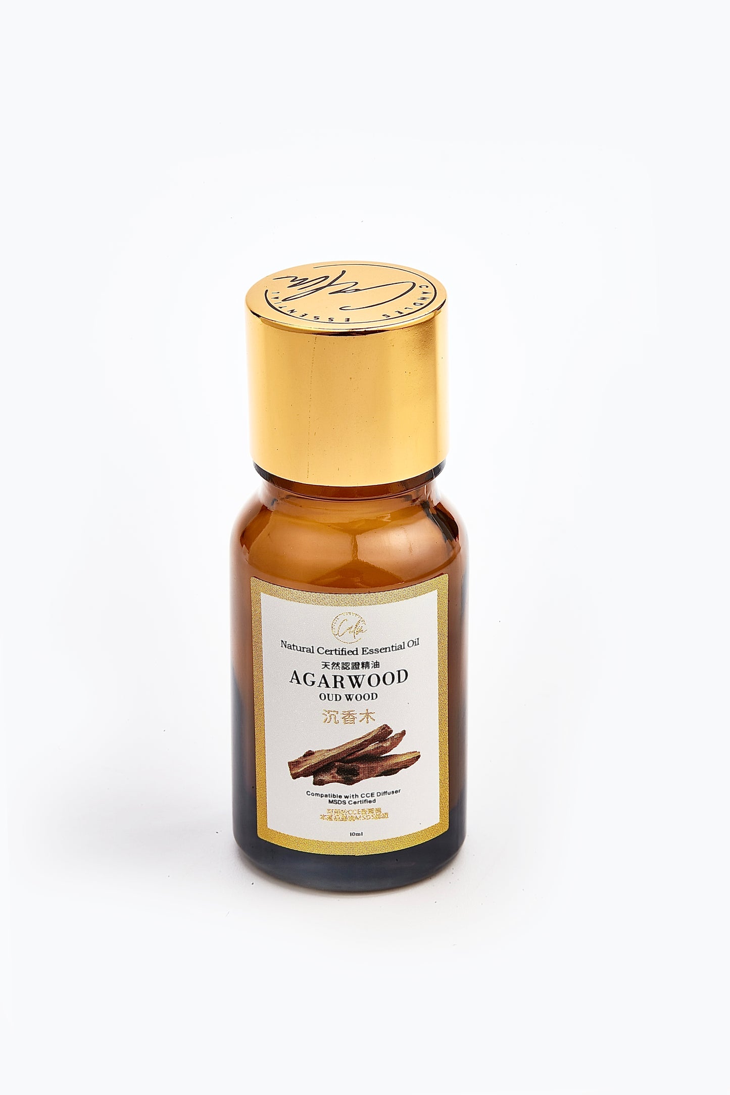 Calm Candles Essential - Oudwood Certified Organic, Undiluted, Natural Essential Oil - Healing , Pure  & Refreshing Aromatherapy - Clear Your Senses, Certified Quality for Holistic Well-Being & Respiratory Health Support - 10ml