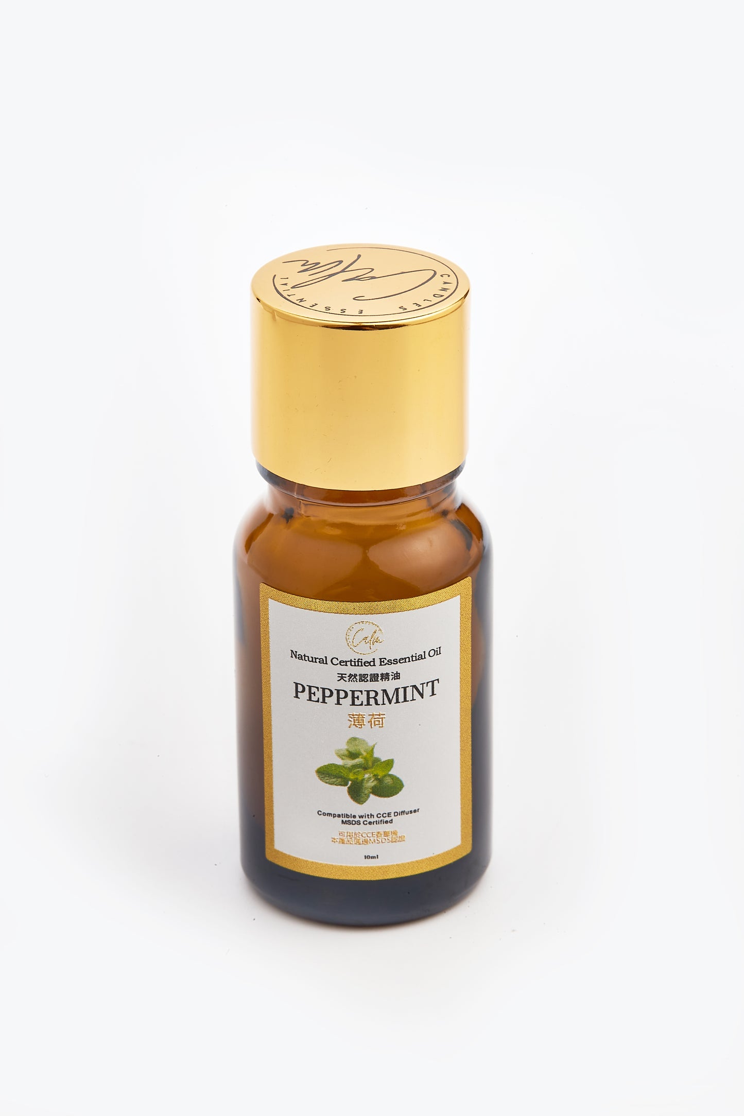 Calm Candles Essential Peppermint Essential Oil 100% Pure, IFRA Certified Organic, Undiluted, Natural Aromatherapy, for Diffusion, Skin, Hair, Therapeutic Grade 10ml