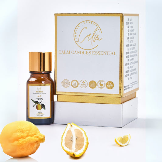 Calm Candles Essential 10ml Yuzu Fragrance Oil – Organic Citrus Aromatherapy Blend with Fresh, Uplifting Notes
