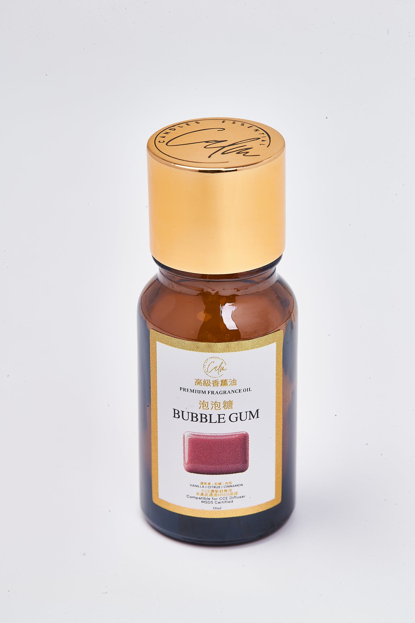 Calm Candles Essential - Certified Premium Fragrance Oil Bubble Gum Scented Oil 10ml - for Candle Making, Soap Making & Diffuser.