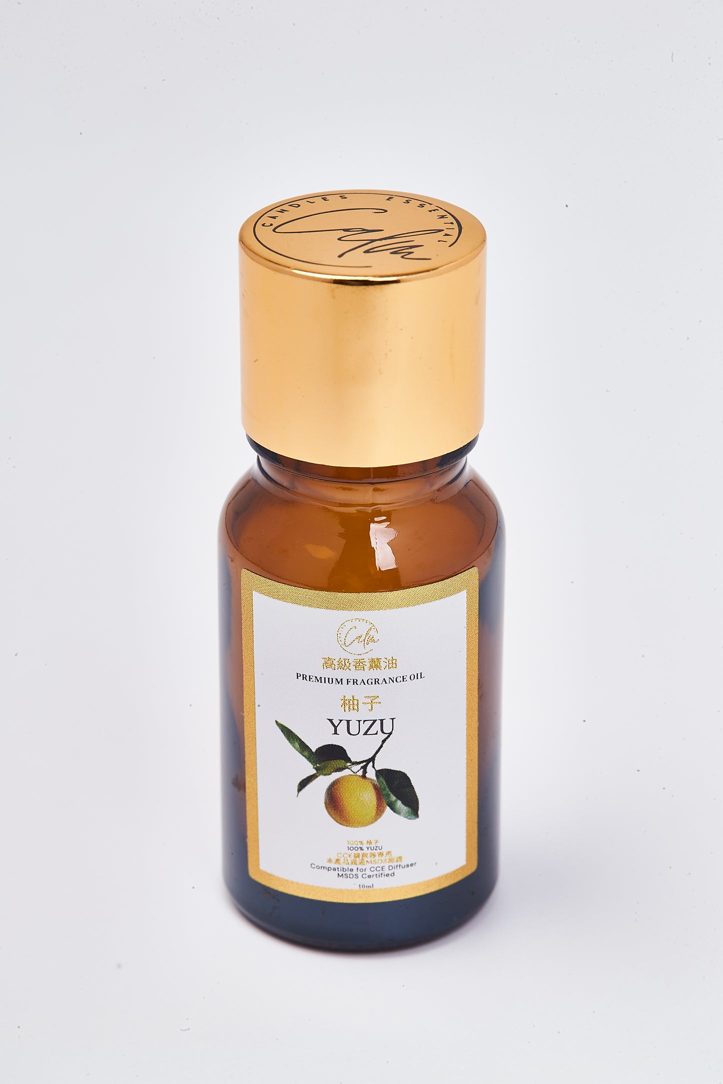 Calm Candles Essential 10ml Yuzu Fragrance Oil – Organic Citrus Aromatherapy Blend with Fresh, Uplifting Notes