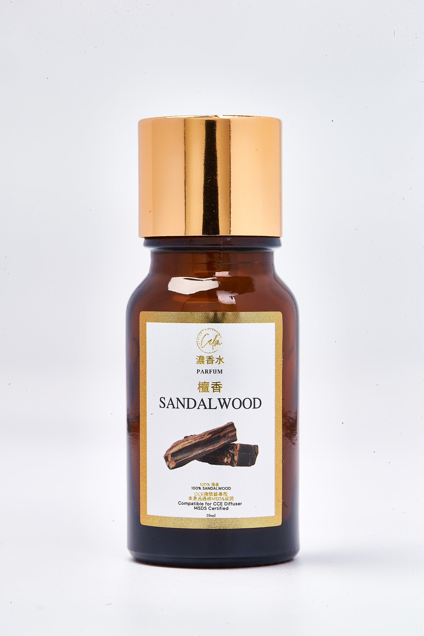Calm Candles Essential 10ml Sandalwood Parfum Fragrance Oil – Organic Woody Aromatherapy with Warm, Velvety Notes