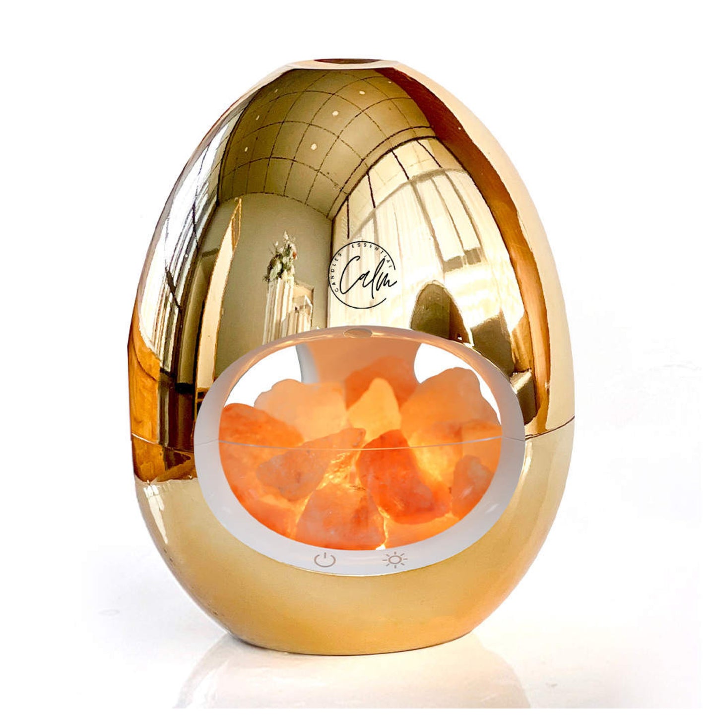 Calm Candles Essential - 3-in-1 Oil Night Light Diffuser Ionic 100% Pure Himalayan Rock Therapy Rock Lamp 250ml water capacity Auto-Off with for Home Living Room Bedroom