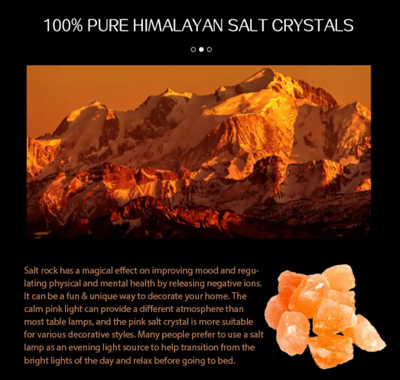 Calm Candles Essential - 3-in-1 Oil Night Light Diffuser Ionic 100% Pure Himalayan Rock Therapy Rock Lamp 250ml water capacity Auto-Off with for Home Living Room Bedroom