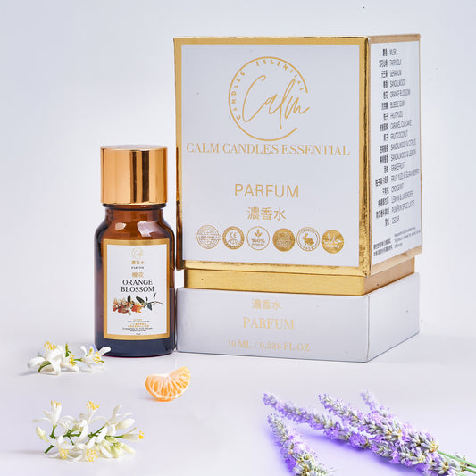 Calm Candles Essential -10ml Orange Blossom Certified Organic, Undiluted Fragrance Oil - Uplifting, Refreshing & Healing Aromatherapy - Enhance Mood & Well-Being