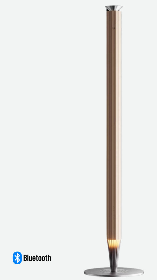 Calm Space 2000 - Free Fragrance & Stand LED Base(Industrial) Large Area Waterless Essential Oil Diffuser, Cordless Rechargeable Diffuser, Smart Bluetooth Diffuser, Luxury Wireless Aromatherapy Diffusers for Home, Office & Hotels, Champagne Gold- 20000mah