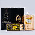 Grapefruit Gold Metal Kerzenkollektion | Hergestellt aus hochwertigem Kokoswachs & Kirschholzdocht Bis zu 60+ Stunden Brenndauer - Calm Candles Essential