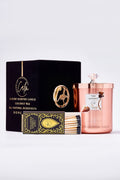 Croissant Rosegold Metallkerzenkollektion | Hergestellt aus hochwertigem Kokosnusswachs & Kirschholzdocht Brenndauer bis zu 60+ Stunden – Calm Candles Essential
