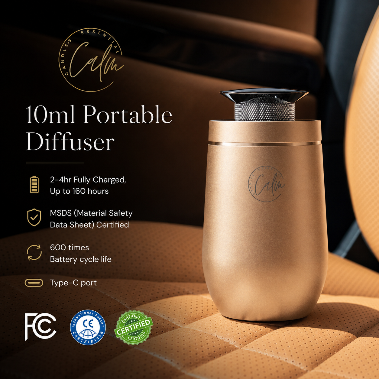 Deluxe Gift Set – 6 Parfum Oils + 10ml Cordless Diffuser