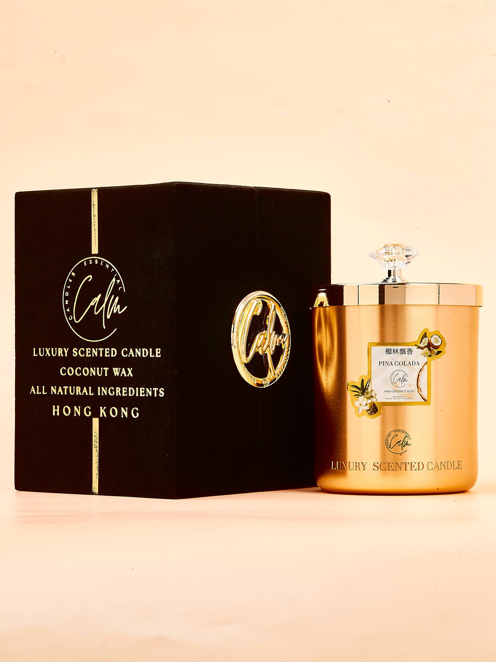 13oz/384ml Pina Colada Gold Metal Velvet Collection | Made with Premium Coconut