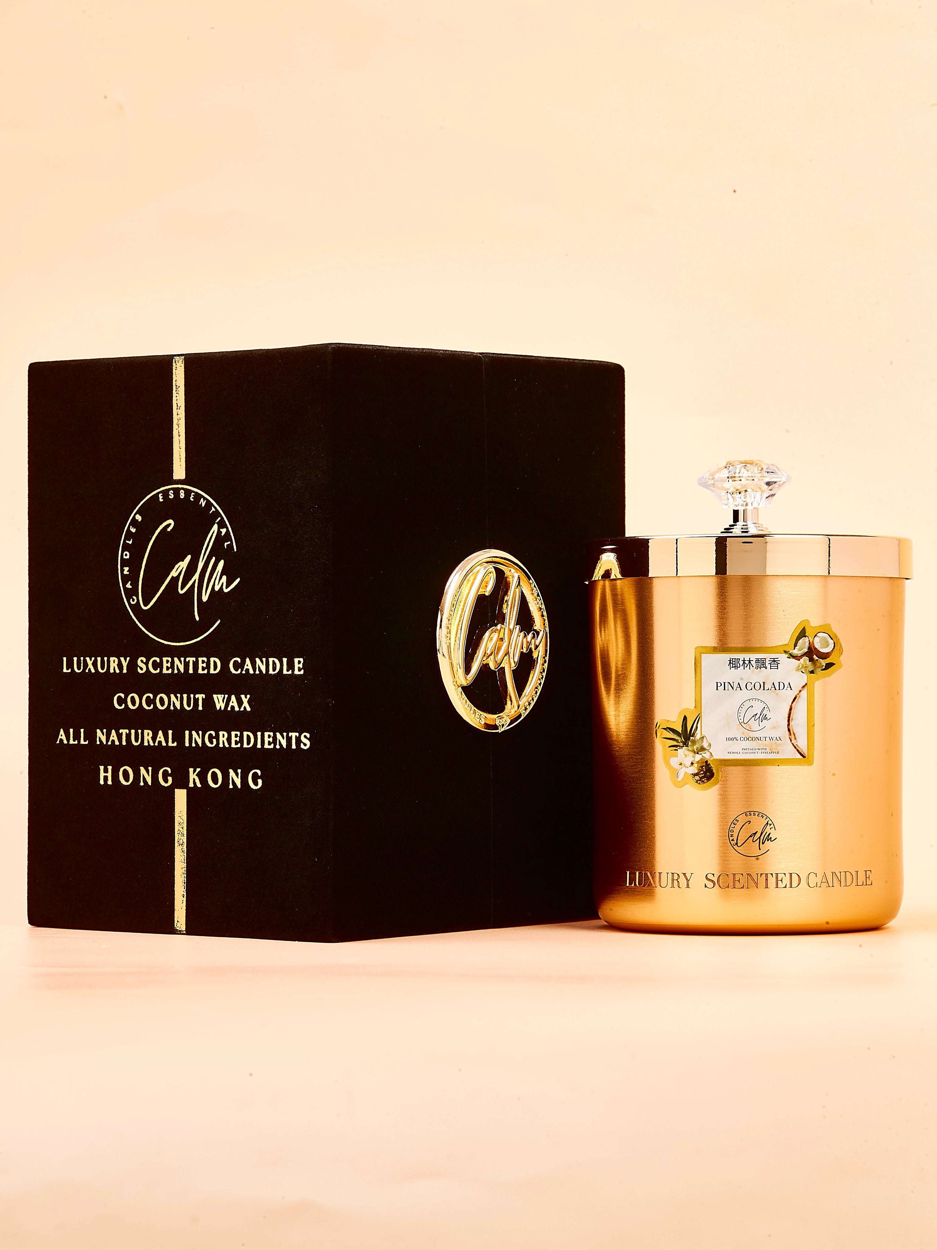 13oz/384ml Pina Colada Gold Metal Velvet Collection | Made with Premium Coconut
