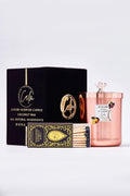 Yuzu & Guavaberry Rose Gold Metall Kerzen Kollektion | Hergestellt aus hochwertigem Kokoswachs & Kirschholzdocht für bis zu 60+ Stunden Brenndauer - Calm Candles Essential