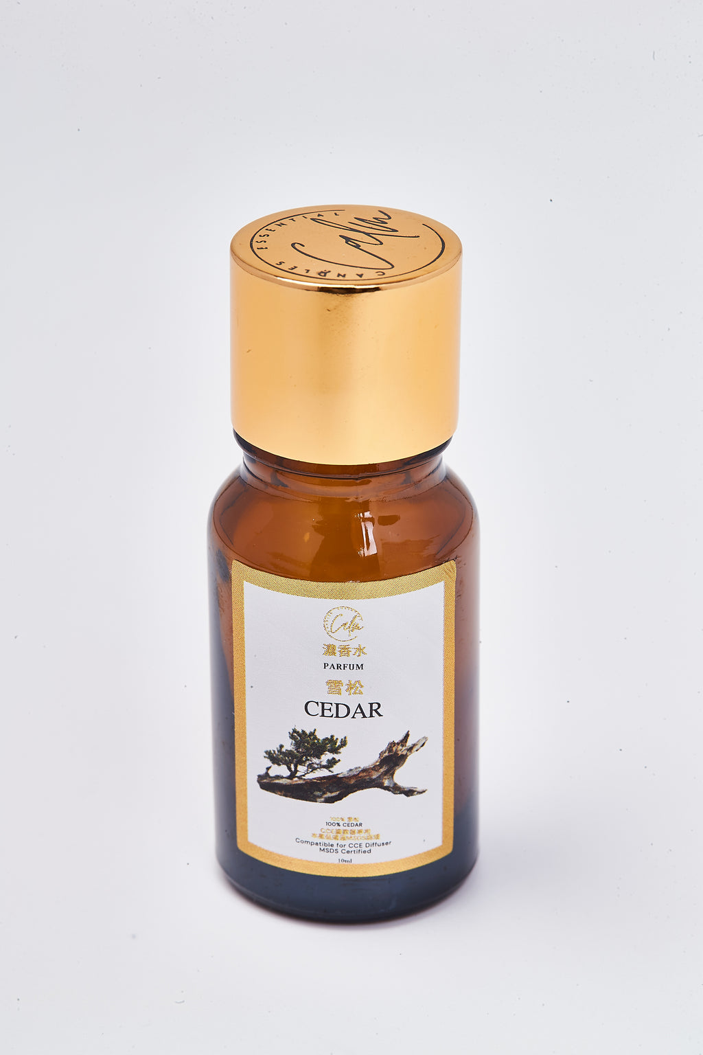 Calm Candles Essential 10ml Zedernholz Parfüm Duftöl – Bio-Mischung für Aromatherapie mit warmen Gewürz- und erdigen Noten