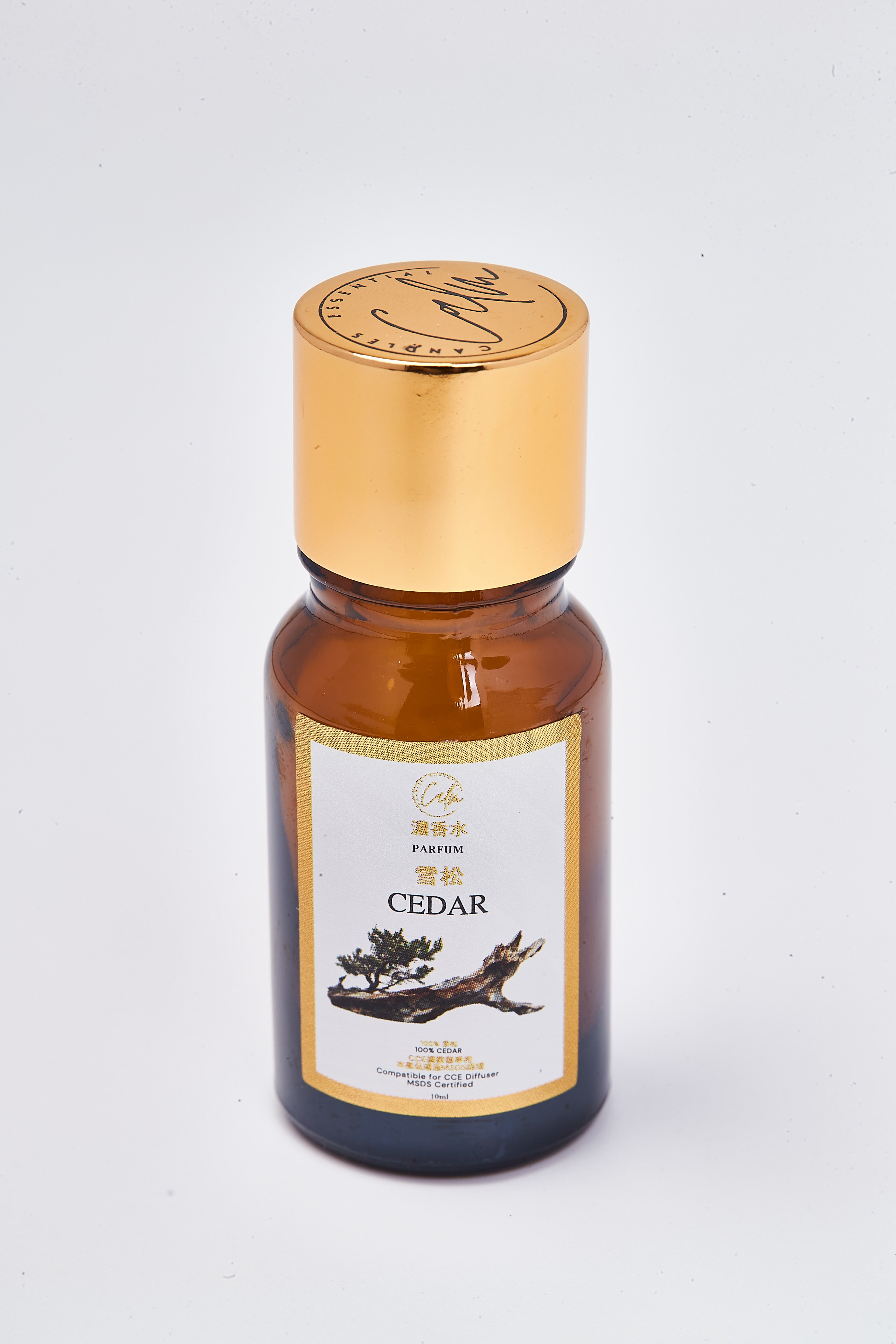 Calm Candles Essential 10ml Zedernholz Parfüm Duftöl – Bio-Mischung für Aromatherapie mit warmen Gewürz- und erdigen Noten
