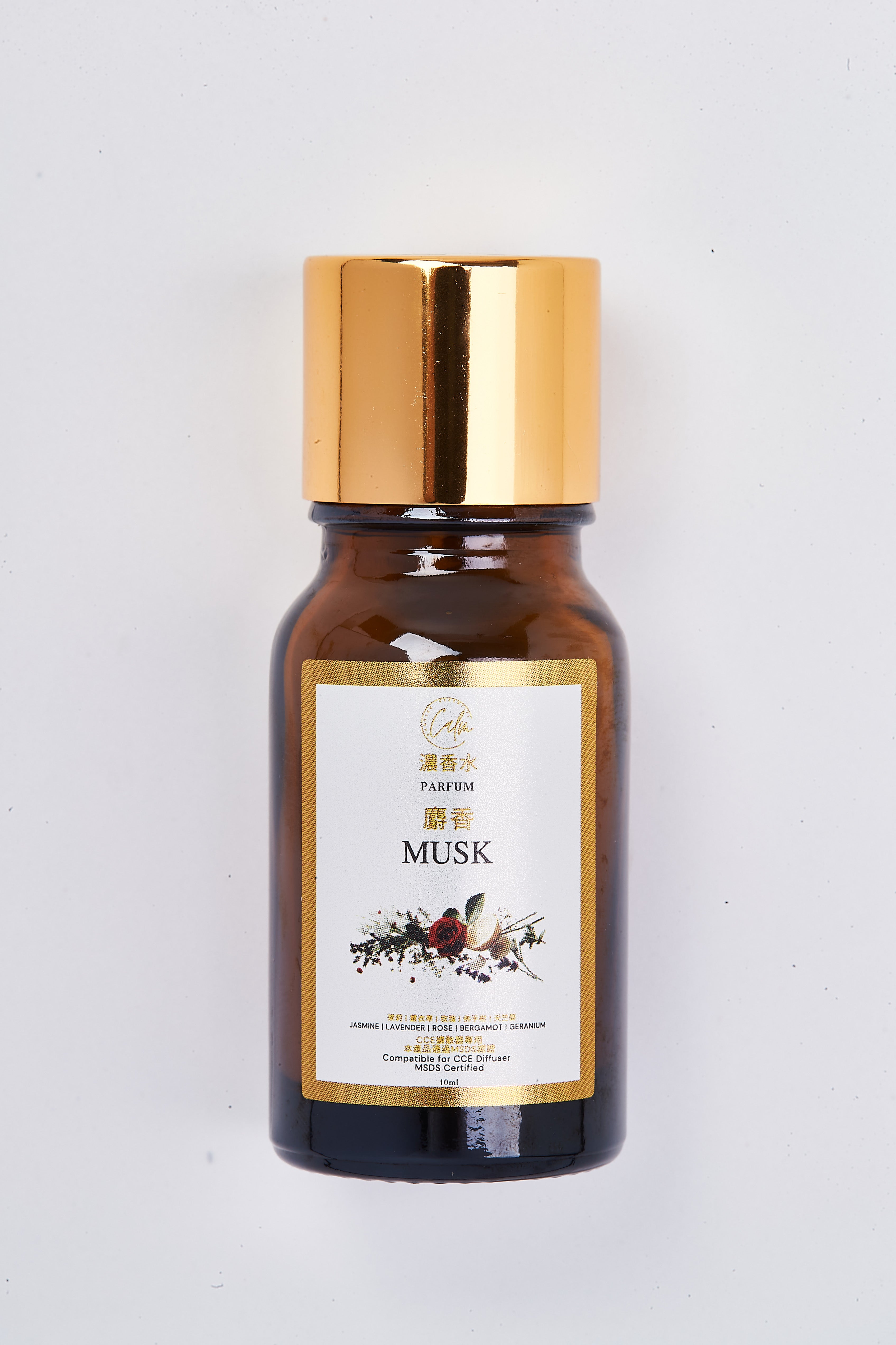 Calm Candles Essential 10ml Moschus Parfum Duftöl – Bio Aromatherapiemischung mit Lavendel, Zedernholz & Vanille
