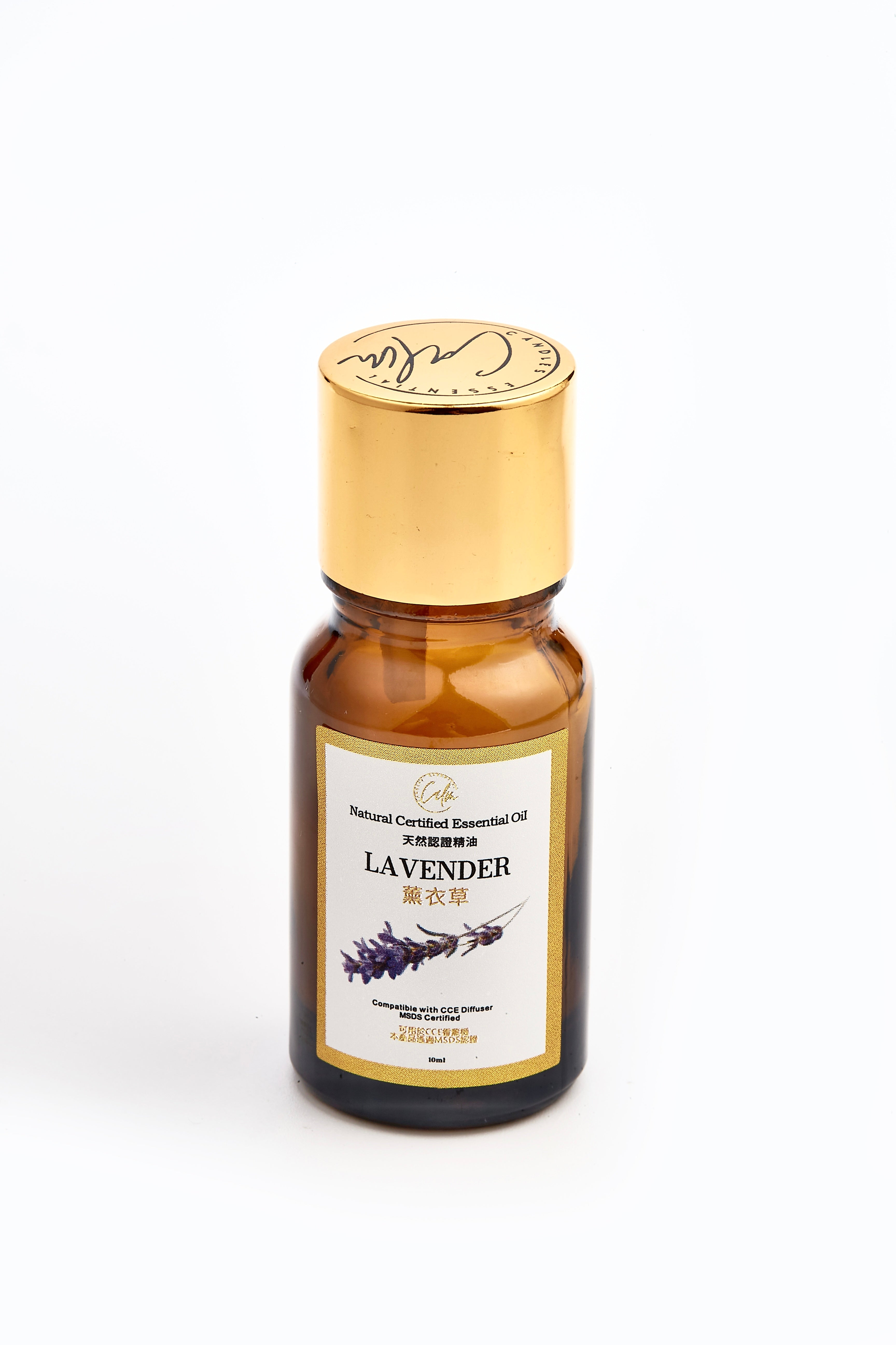 Calm Candles Essential - Organic IFRA Certified Lavender Essential Oil - 100% Pure Natural for Aromatherapy Diffuser for Diffuser, Aromatherapy, Hair Care, Skin Care, Sleep. (10mL)