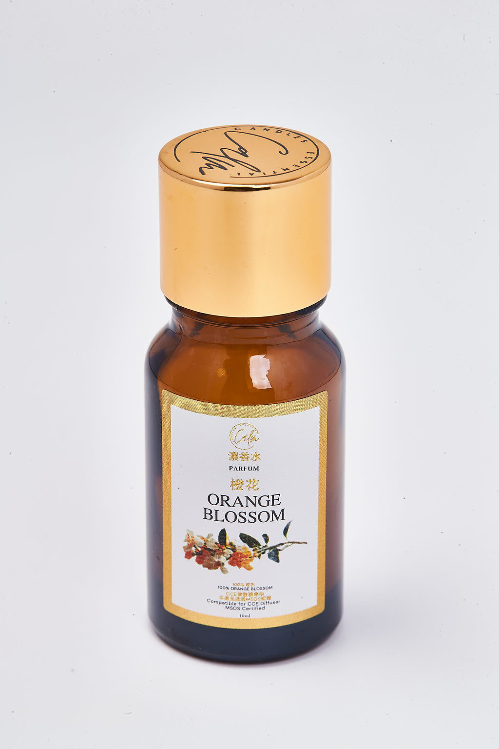 Calm Candles Essential -10ml Orange Blossom Certified Organic, Undiluted Fragrance Oil - Uplifting, Refreshing & Healing Aromatherapy - Enhance Mood & Well-Being