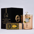 English Lavender Gold Metal Candle Collection | Hergestellt mit hochwertigem Kokosnusswachs & Kirschholzdocht Bis zu 60+ Stunden Brenndauer - Calm Candles Essential