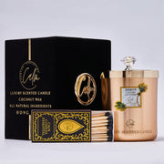 English Lavender Gold Metal Candle Collection | Hergestellt mit hochwertigem Kokosnusswachs & Kirschholzdocht Bis zu 60+ Stunden Brenndauer - Calm Candles Essential