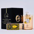 Yuzu Gold Metal Kerzenkollektion | Hergestellt mit hochwertigem Kokosnusswachs & Kirschholzdocht für über 60 Stunden Brenndauer - Calm Candles Essential