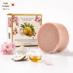 Calm Candles Essential Sakura (Cherry Leaf) Face + Body Soap – 150g | Made in Japan | Botanical Cleansing Bar with Kaolin Clay, Cherry Leaf Extract & Coconut Oil