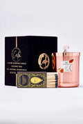 Grapefruit Roségold-Metall-Kerzenkollektion | Hergestellt aus Premium-Kokosnusswachs & Kirschholzdocht Bis zu 60+ Stunden Brenndauer - Calm Candles Essential
