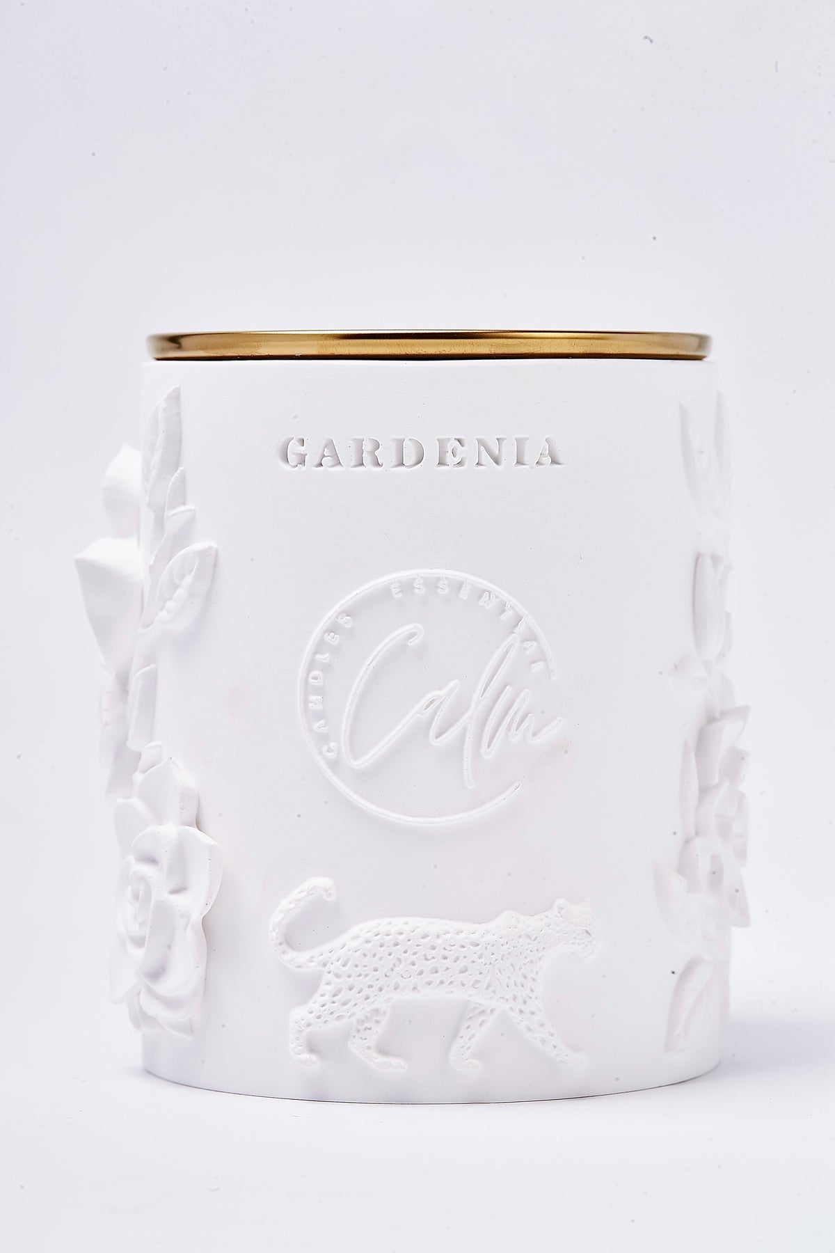 Gardenia Duftende Bienenwachs Luxuskerze im Porzellangefäß – 8oz Duale – Calm Candles Essential