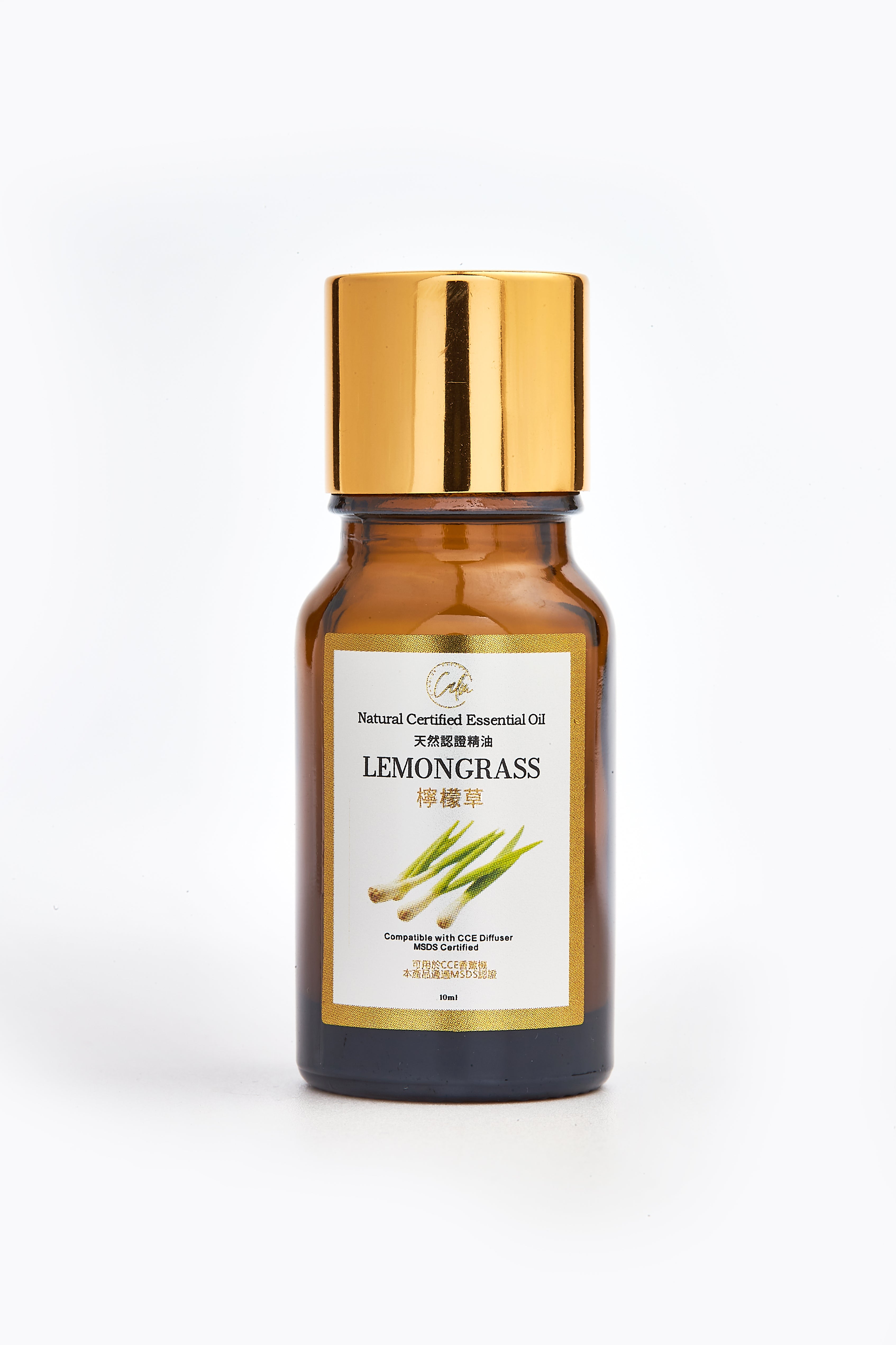 Calm Candles Essential - Lemongrass IFRA Certified Organic, Undiluted, Natural Essential Oil - Uplifting, Pure & Invigorating Aromatherapy - Revitalize Your Senses - Certified Quality for Holistic Wellness & Respiratory Support - 10ml