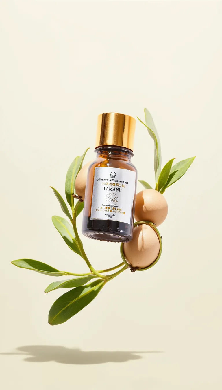 Calm Candles Essential – Tamanu Ätherisches Öl, zertifiziert biologisch, unverdünnt, natürlich – Pflegende, heilende und verjüngende Aromatherapie – Verbessert die Hautgesundheit und das allgemeine Wohlbefinden – 10ml
