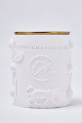 Zitronengras & Salbei Duftkerze aus Bienenwachs im Porzellangefäß – 227g mit zwei Kirschholzdochten – Calm Candles Essential