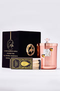 Yuzu Rose Gold Metal Kerzenkollektion | Hergestellt aus hochwertigem Kokosnusswachs & Kirschholzdocht bis zu 60+ Stunden Brenndauer - Calm Candles Essential