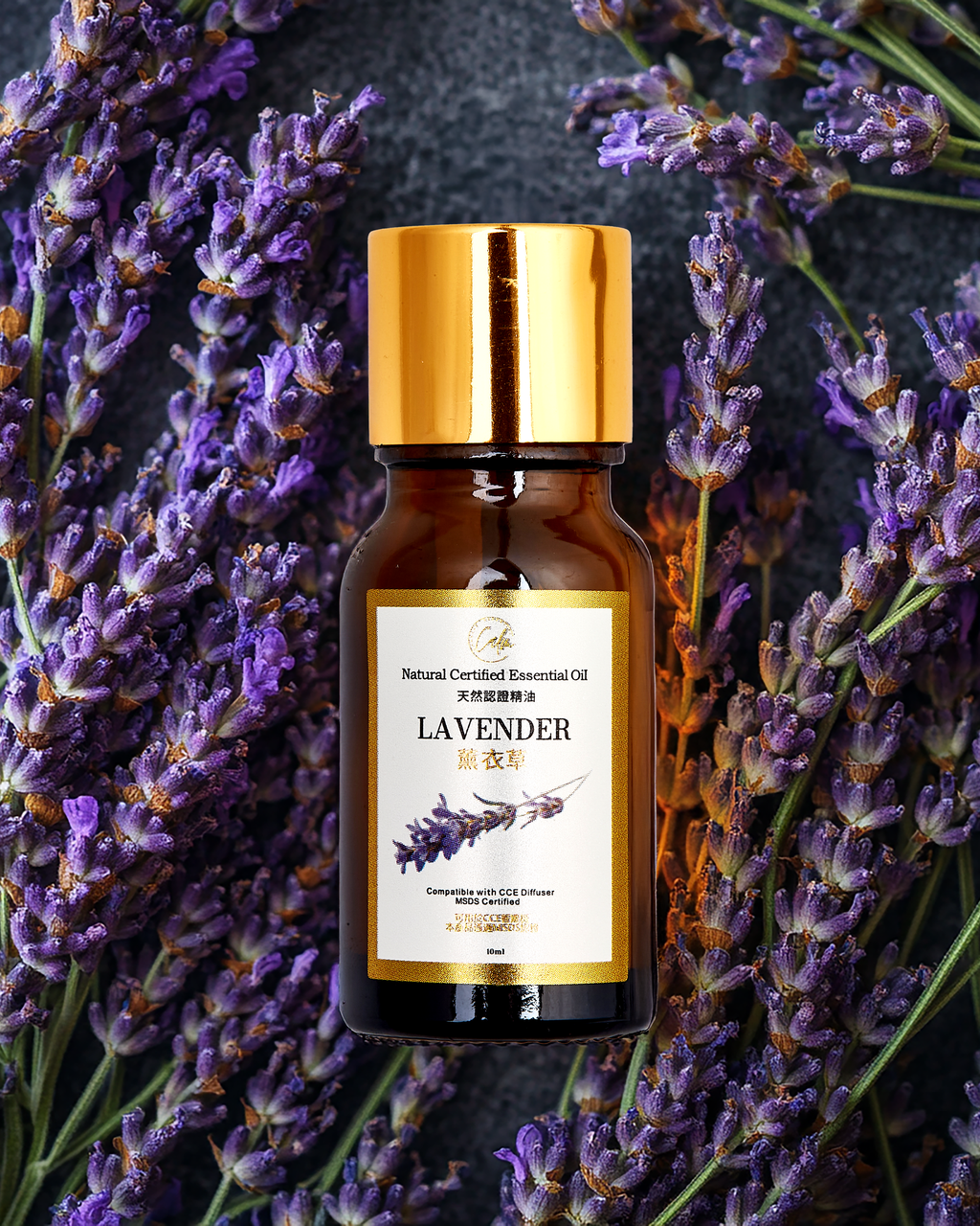 Calm Candles Essential - Organic IFRA Certified Lavender Essential Oil - 100% Pure Natural for Aromatherapy Diffuser for Diffuser, Aromatherapy, Hair Care, Skin Care, Sleep. (10mL)