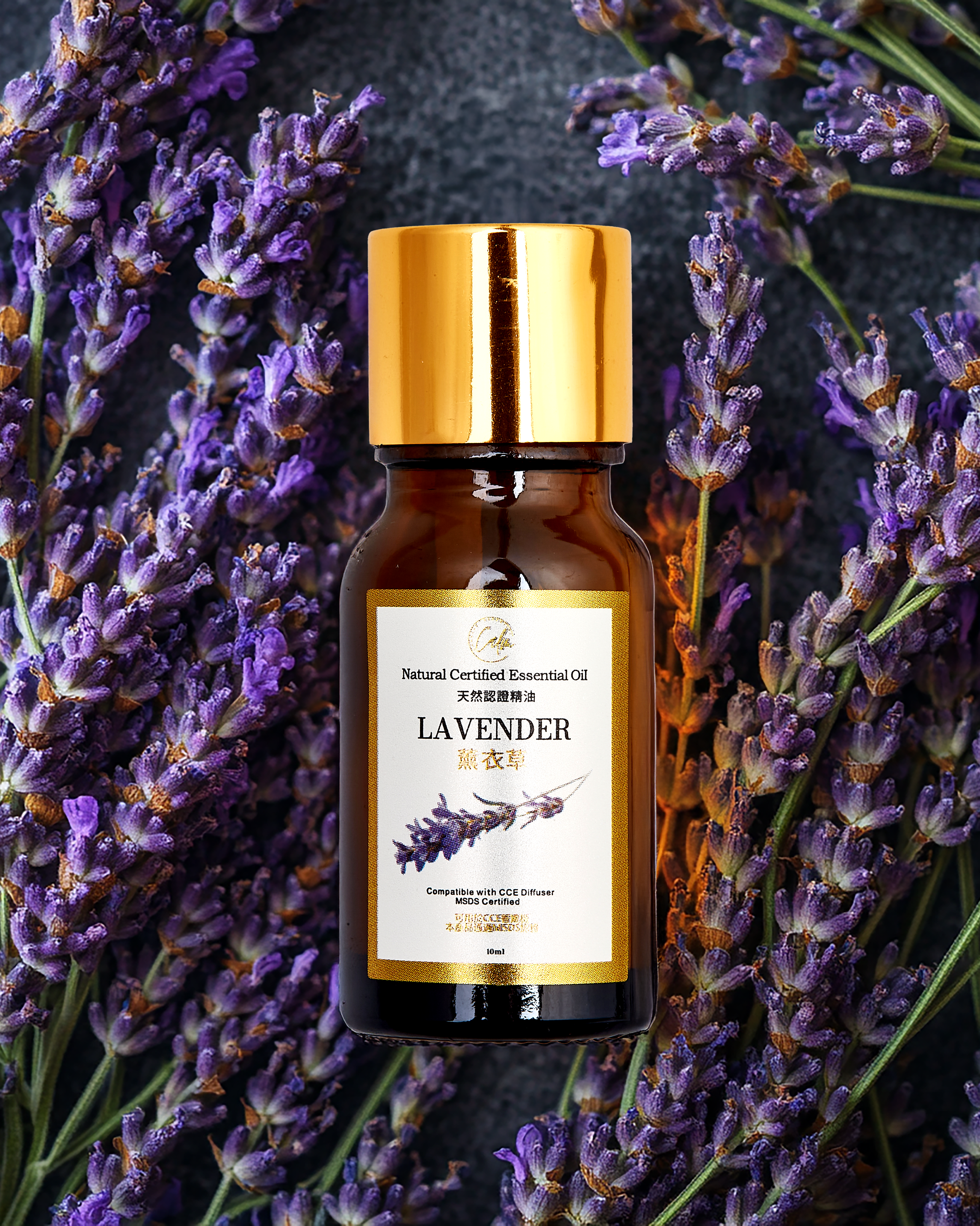 Calm Candles Essential - Organic IFRA Certified Lavender Essential Oil - 100% Pure Natural for Aromatherapy Diffuser for Diffuser, Aromatherapy, Hair Care, Skin Care, Sleep. (10mL)
