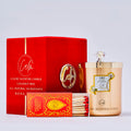 White Champaca Gold Metall Kerzen-Kollektion | Hergestellt mit Premium Kokoswachs & Kirschholzdocht Bis zu 60+ Stunden Brenndauer - Calm Candles Essential