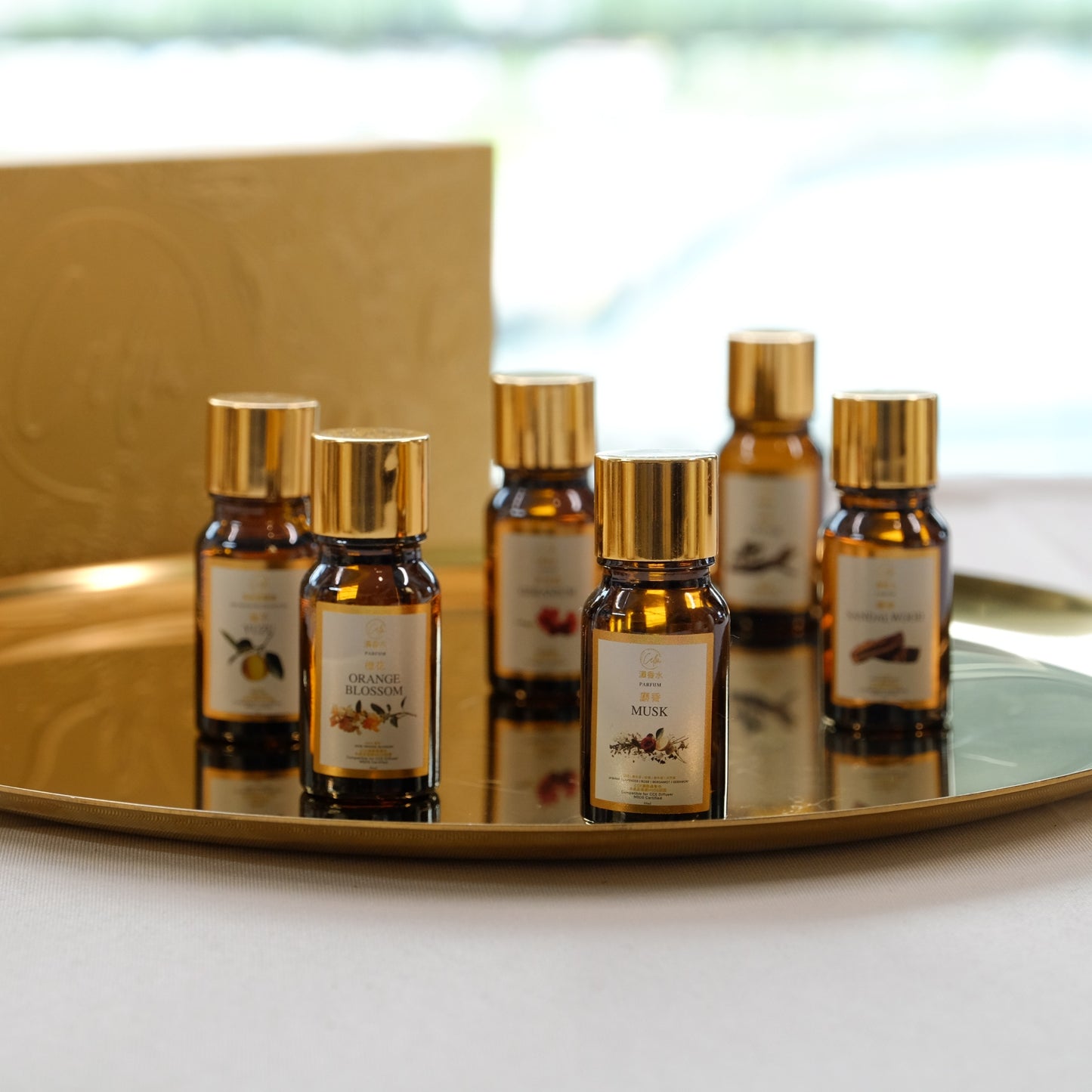 Calm Candles Essential Set – Deluxe Gift – 6 Parfum Oils for Any Diffuser + Portable 10ml Award-Winner