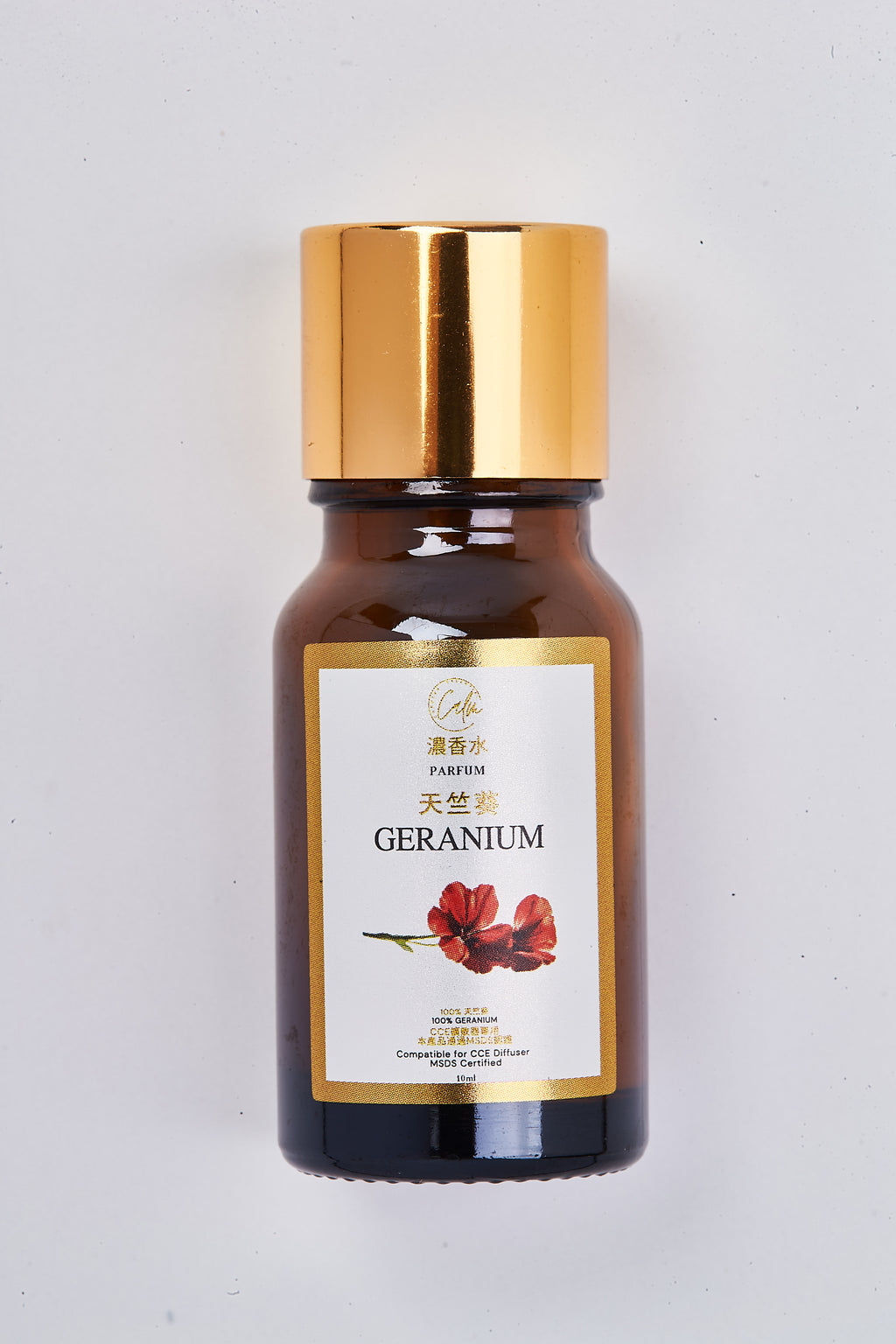 Calm Candles Ätherisches 10ml Geranium Parfüm Duftöl – Bio-Blumen-Aromatherapie-Mischung mit Rose, Zitrusfrüchten & Kräuternoten