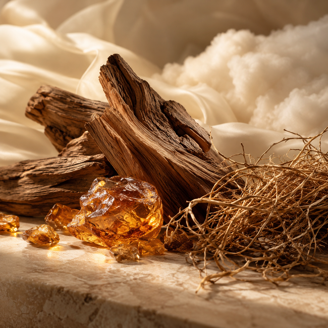 Cedarwood · Chantilly Musk · Crisp Amber · Vetiver