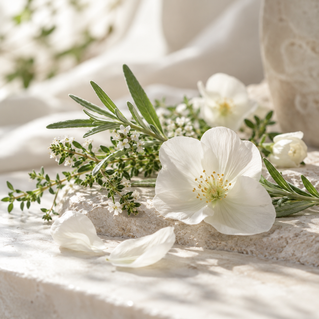 Soft Aromatic Freshness · Airy Floral Accord