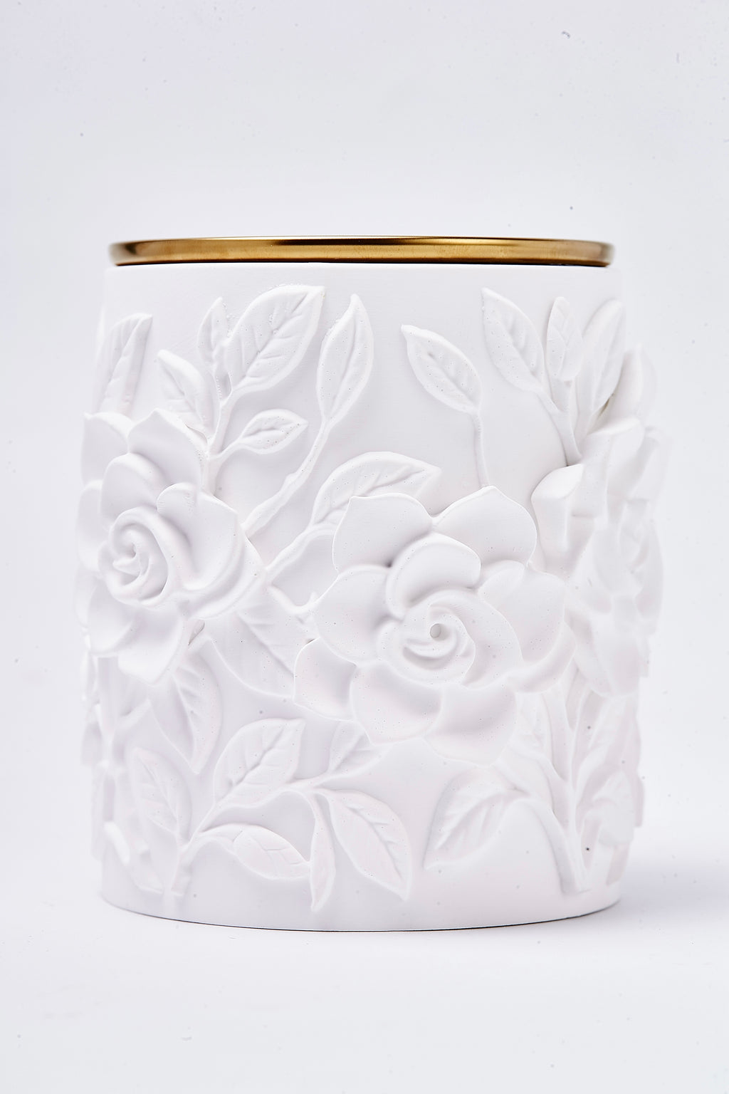 Gardenia Duftende Bienenwachs Luxuskerze im Porzellangefäß – 8oz Duale Kirschholzdochte – Ruhige Kerzen Essentiell