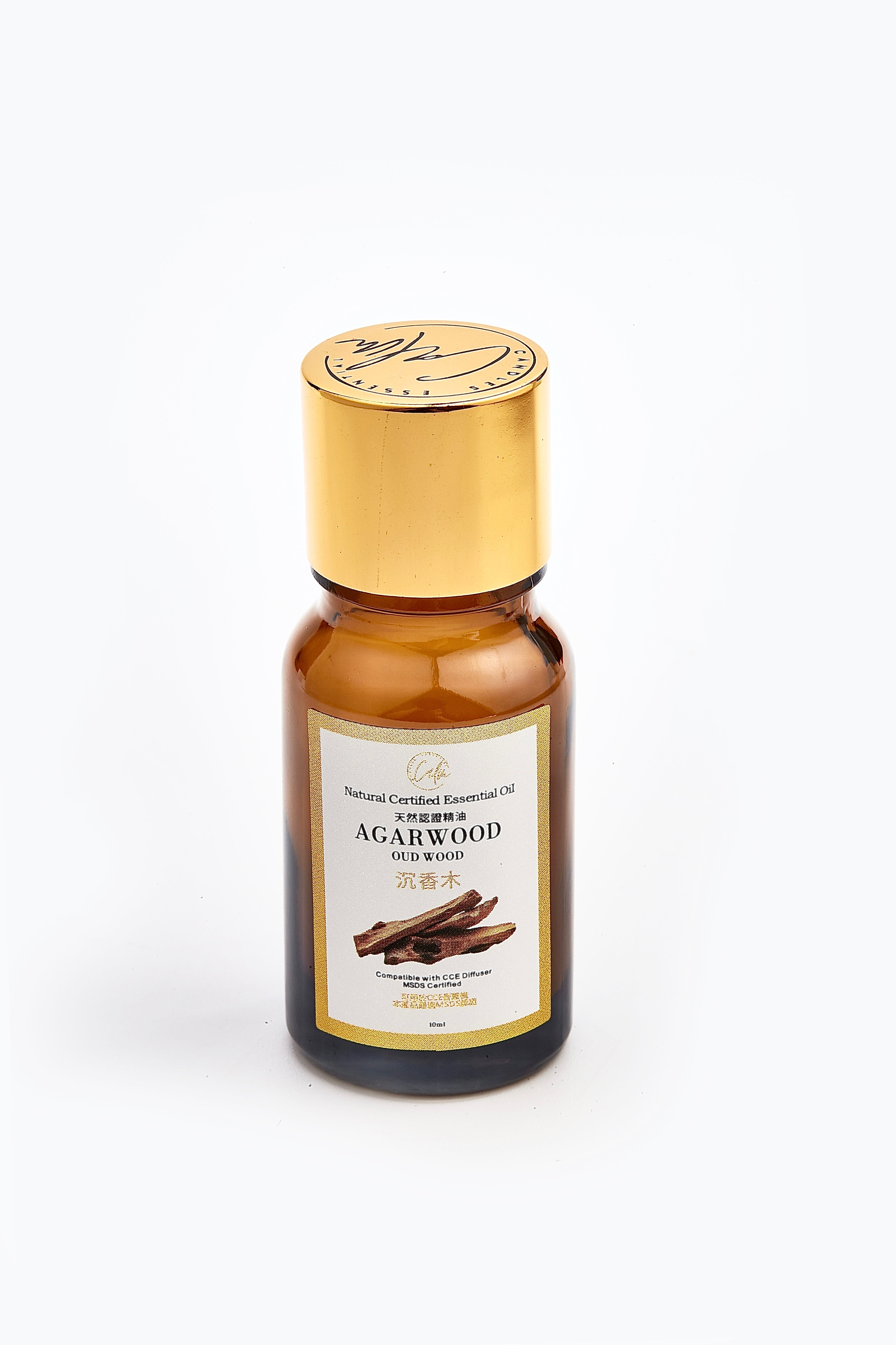 Calm Candles Essential - Oudwood (Agarwood) Certified Organic, Undiluted Steam Distillation, Natural Essential Oil - Healing , Pure  & Refreshing Aromatherapy - Clear Your Senses, Certified Quality for Holistic Well-Being - 10ml